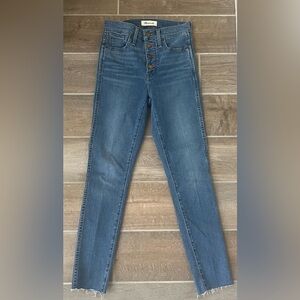MADEWELL 10” High-rise Skinny Jeans Size 25